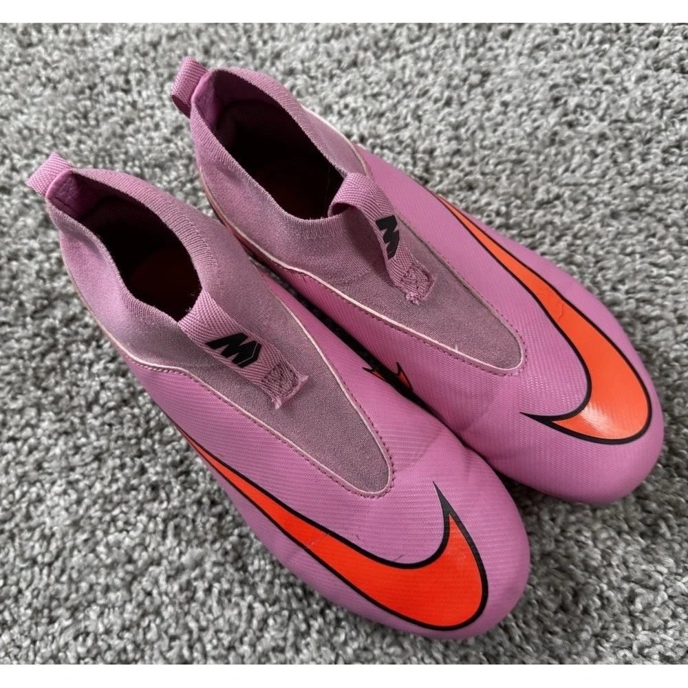 Nike Jr. Mercurial Superfly 10 Academy Kids Multi Ground Soccer Cleats Pink 3.5